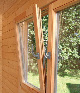 Finnhaus Doppelfenster Gartenhaus, 70 mm