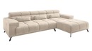 Bild 1 von Ecksofa Cord beige 285 x 200 cm Sitztiefenverstellung - SPEED