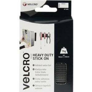 VELCRO® VEL-EC60239 Klettband zum Aufkleben Haft- und Flauschteil, extrastark (L x B) 100 mm x 50 mm Schwarz 2 Paar