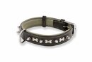 Bild 1 von Monkimau Hunde-Halsband »Hundehalsband aus Leder mit Knochen und Nieten«, Leder