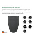 Bild 3 von Scheurich Kunststoff-Topf Lineo High, schwarz-granit