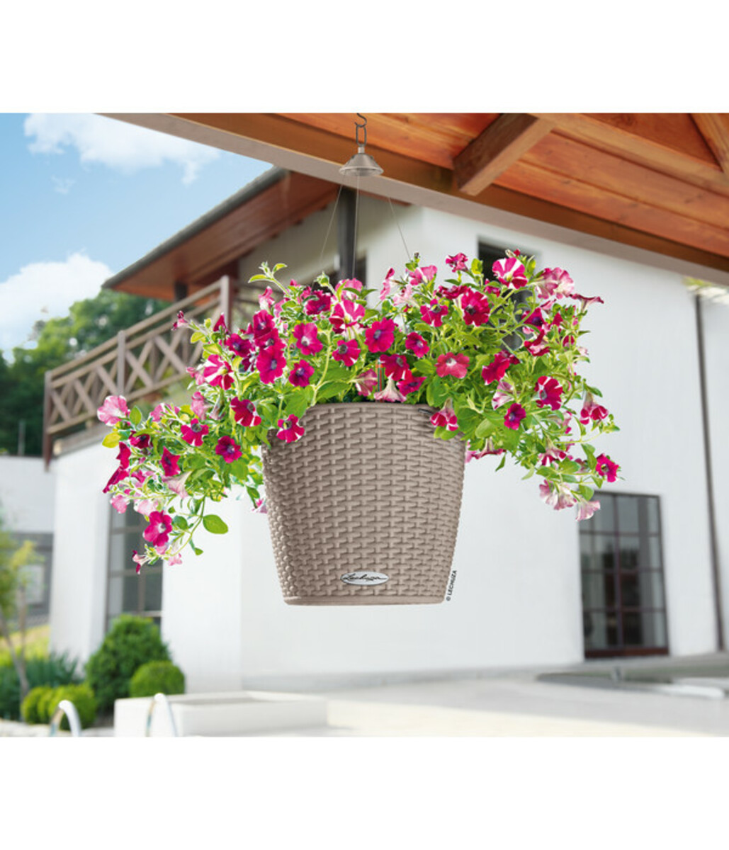 Bild 2 von LECHUZA® Kunststoff-Hängeampel Nido Cottage inkl. Pflanzeinsatz, rund, ca. Ø36,3/H24,2 cm