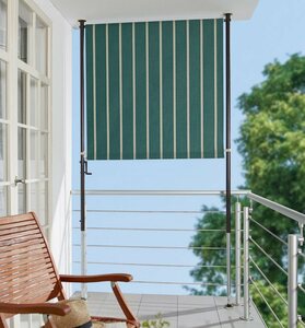 Angerer Freizeitmöbel Klemm-Senkrechtmarkise grün/weiß, BxH: 150x225 cm