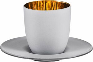 Eisch Espressoglas »Cosmo gold«, Kristallglas, Echtgold, handgefertigt, bleifrei, 100 ml, 2-teilig