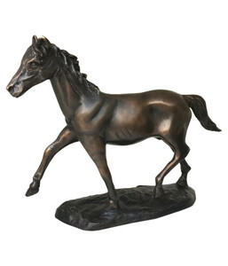 Rottenecker Bronze-Pferd mit Sockel, 23 x 7 x 19 cm
