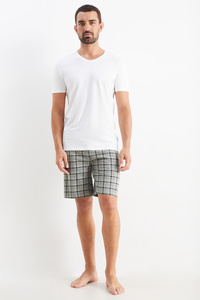 C&A Multipack 2er-Pyjama-Shorts, Grau, Größe: S