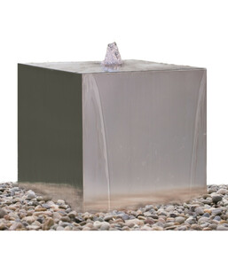 Seliger Edelstahl-Gartenbrunnen Cube