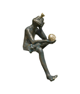 Rottenecker Bronze-Froschkönig Borris, wasserspeiend