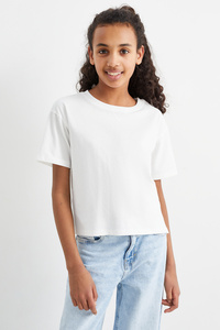 C&A Kurzarmshirt, Weiß, Größe: 134
