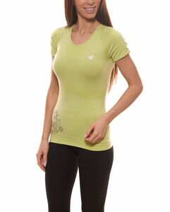 RAIDLIGHT Yoga Atletic Shirt flexibles Damen Sport T-Shirt mit Rundhals Grün