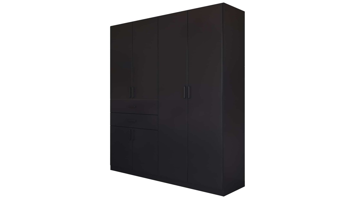 Bild 1 von Kleiderschrank grau-metallic 181 cm 6-türig - MAIKA
