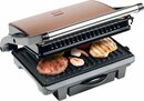 Bild 1 von bestron Paninigrill auch als Sandwich-/Panini-Kontaktgrill einsetzbar, 1000 W, antihaftbeschichtet, mit Auffangschale, Kupfer