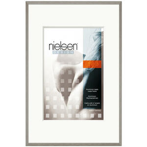 Nielsen Bilderrahmen grau , 64051 , Metall , 40x50 cm , klar , 003515004017