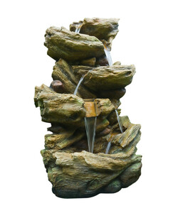 Ubbink Polyresin-Gartenbrunnen Wasserfall Sedona, ca. B77/H134/T55 cm