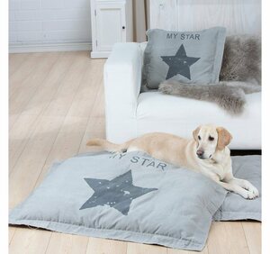 GILDE Hundematte »Textil Kissen My Star DE3449GR«, 100% Baumwolle