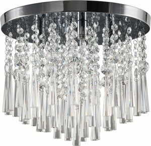 SPOT Light Deckenleuchte »LUXORIA«, Hochwertige Leuchte mit echtem Kristallen, LED-Leuchtmittel inklusive, Zeitlos und elegant.