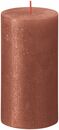 Bild 1 von Bolsius Stumpenkerze Rustik Shimmer Bernstein 13 cm