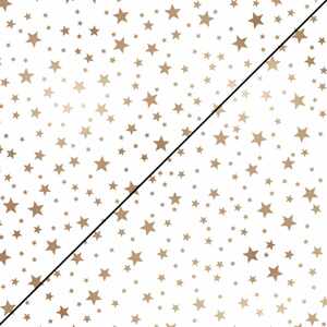 MARPA JANSEN Faltblätter weiß Mini Sterne kupfer 20x20cm 130g 32 Blatt