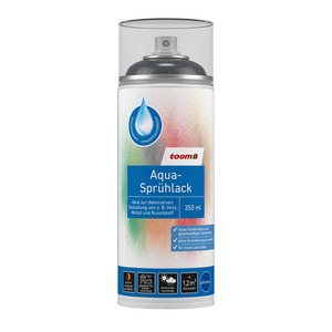toom Aqua-Sprühlack glänzend schiefergrau 350 ml