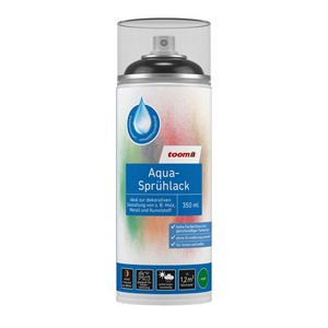 toom Aqua-Sprühlack matt tiefschwarz 350 ml