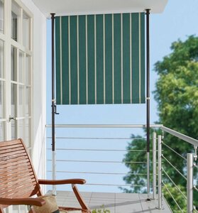 Angerer Freizeitmöbel Klemm-Senkrechtmarkise grün/weiß, BxH: 120x225 cm