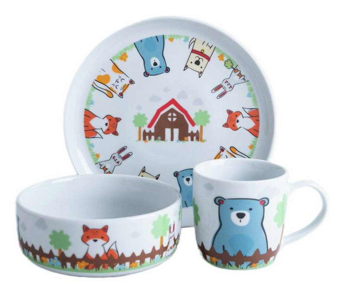 Bild 1 von Van Well Kinderset 3-tlg. FUCHS & FREUNDE, Porzellan