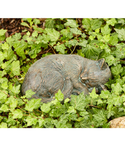 Rottenecker Bronze-Katze kuschelnd, 22 x 28 x 11 cm