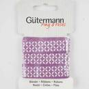 Bild 1 von Gütermann Baumwollband Muster lila 15mm 2m