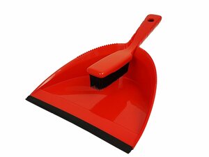 Gravidus Kehrgarnitur »Kehrgarnitur Kehrset Gummibesen und Kehrschaufel in Schwarz Rot aus Kunststoff«