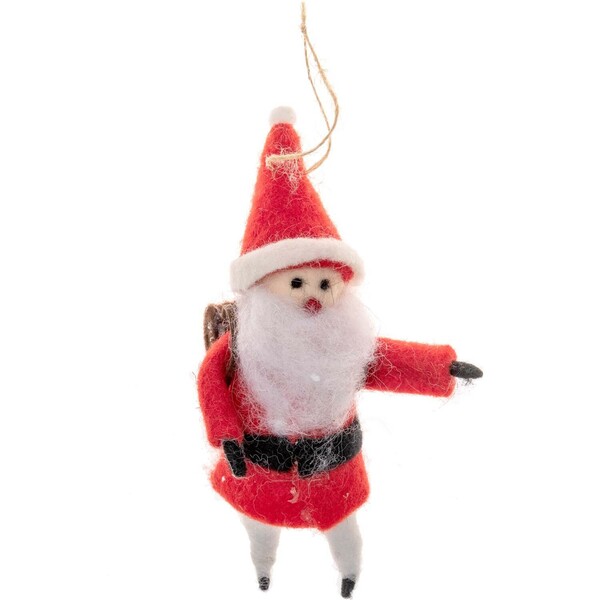 Bild 1 von Filz-Weihnachtsmann zum Hängen rot 16cm