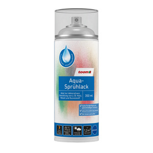 toom Aqua-Sprühlack glänzend reinweiß 350 ml