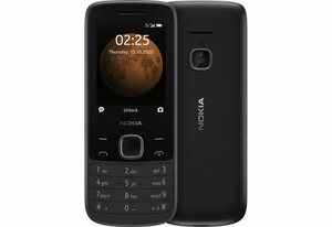 Nokia 225 4G, Black, Dual SIM Smartphone (0,3 MP MP Kamera)