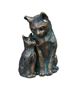 Rottenecker Bronze-Schmusekatzen, 9 x 11 x 16 cm