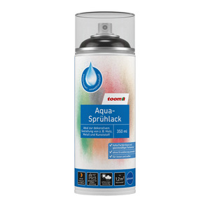 toom Aqua-Sprühlack glänzend tiefschwarz 350 ml
