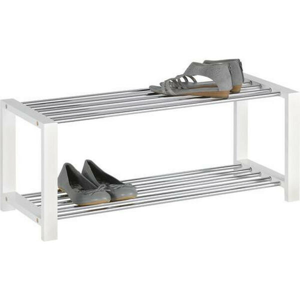 Bild 1 von CARRYHOME SCHUHREGAL lackiert Silber, Weiß