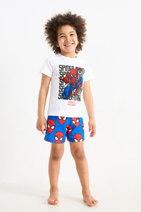 C&A Spider-Man-Shorty-Pyjama-2 teilig, Weiß, Größe: 98