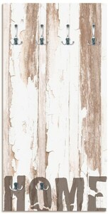 Artland Garderobe »Home«, platzsparende Wandgarderobe aus Holz mit 6 Haken, geeignet für kleinen, schmalen Flur, Flurgarderobe