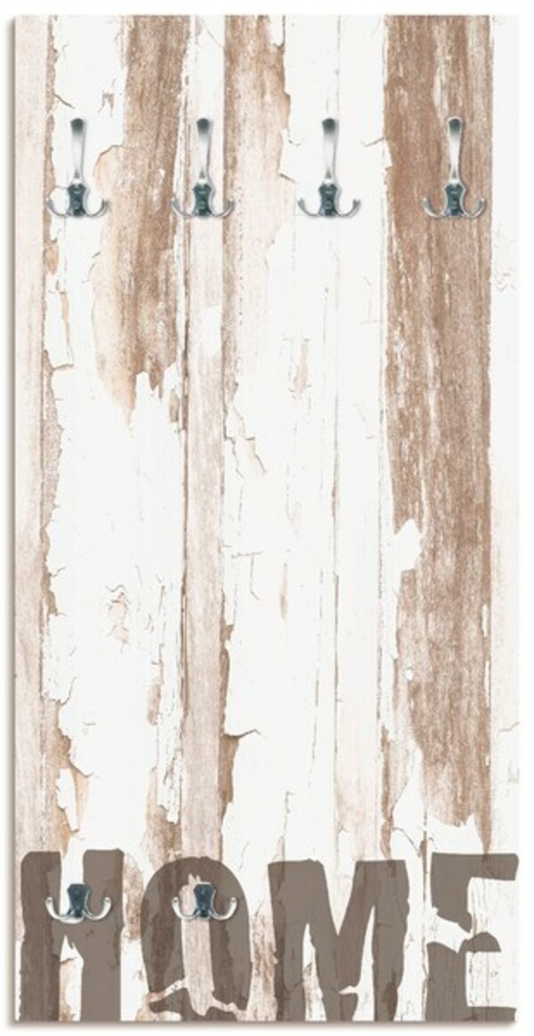 Bild 1 von Artland Garderobe »Home«, platzsparende Wandgarderobe aus Holz mit 6 Haken, geeignet für kleinen, schmalen Flur, Flurgarderobe