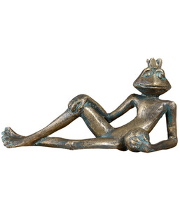 Rottenecker Bronze-Froschkönig Eugen, 15,5 x 5,5 x 7,5 cm