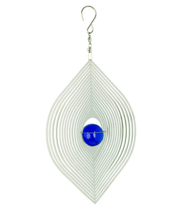 Bild 1 von NATURE'S MELODY Windspiel Cosmo Katzenauge, 16,5 x 4,5 x 33 cm, silber/blau