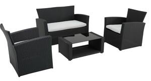 METRO Professional  4er Sofa-Garnitur Brandtford, PE-Rattan / Polyester