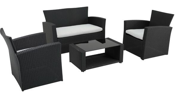 Bild 1 von METRO Professional  4er Sofa-Garnitur Brandtford, PE-Rattan / Polyester