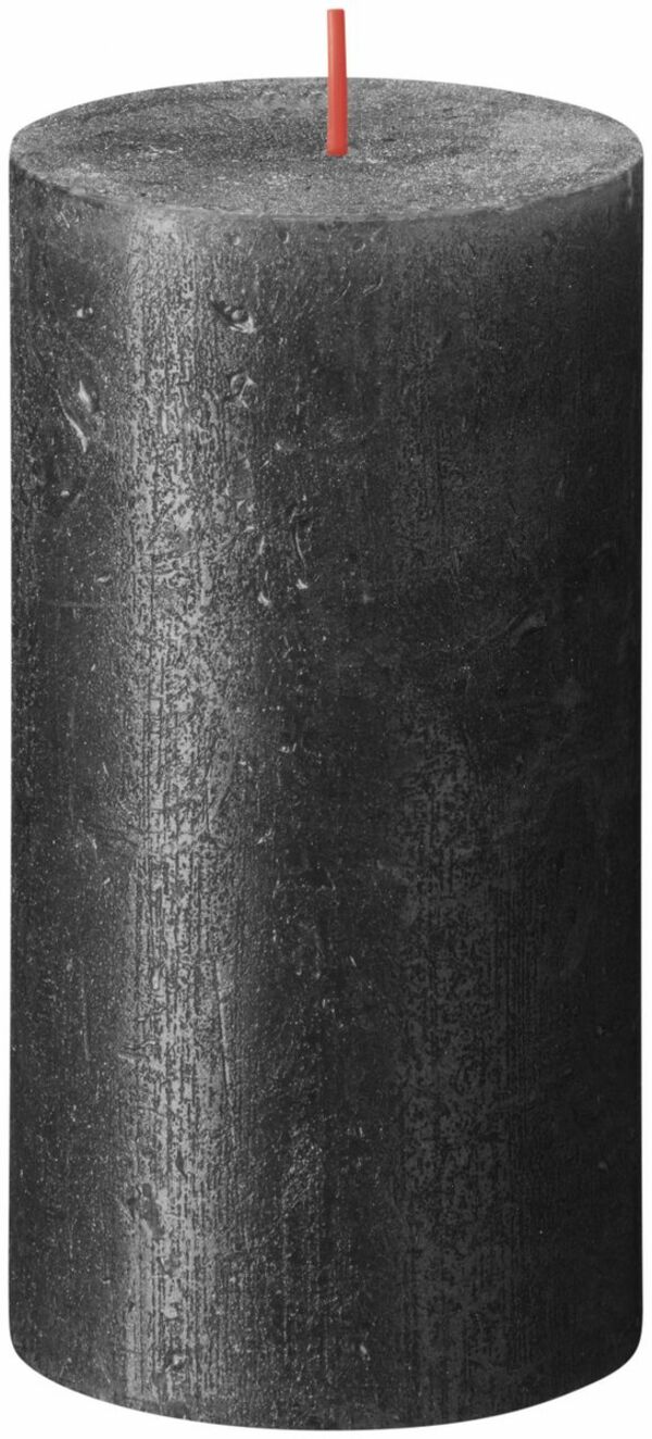 Bild 1 von Bolsius Stumpenkerze Rustik Shimmer Anthrazit 13 cm