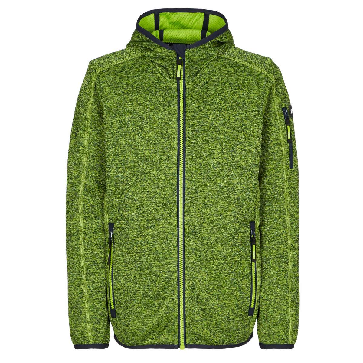 Bild 1 von CMP KID JACKET FIX HOOD Kinder Fleecejacke LIMEGREEN-B.BLUE