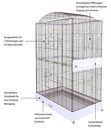 Bild 3 von Skyline Vogelkäfig Loretto XXL, ca. B118/H175/T75 cm