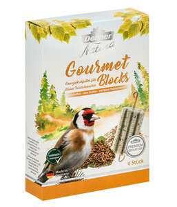 Dehner Natura Premium Wildvogelfutter Gourmet Blocks mit Mehlwürmern