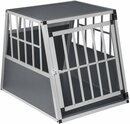 Bild 1 von EUGAD Tiertransportbox, Hundetransportbox Alu Hundebox Reisebox Autobox für große Hunde Husky Samojede Weimaraner Border Collie Chow-Chow Shetland Sheepdog 85x65x69 cm Silber