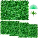 Bild 1 von VEVOR Künstliche Pflanzenwand Sichtschutz Hecke Künstlich UV 4 Stk. 60 x 40 cm