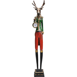 Kare-Design Tischuhr multicolor , Gentleman Deer , Kunststoff, Glas , 14x72x12.5 cm , 001838407301