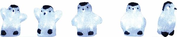 Bild 1 von TrendLine Acyrlfigurenset Pinguin 40 LED kaltweiß